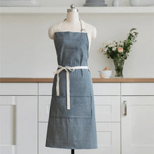 画像をギャラリービューアに読み込む, オーガニックコットン ヒッコリーストライプエプロン