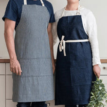画像をギャラリービューアに読み込む, オーガニックコットン ヒッコリーストライプエプロン