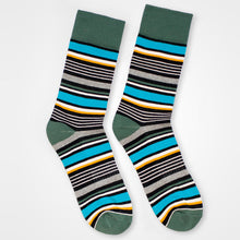 画像をギャラリービューアに読み込む, PACT - Men's University Stripe Premium Crew Sock - EA1-MSP-UNS-1S